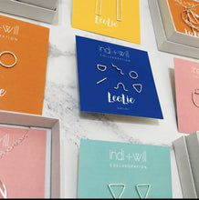 Load image into Gallery viewer, Indi + Will X Lee:Lie  - Shapes - Rectangle drop stud earrings
